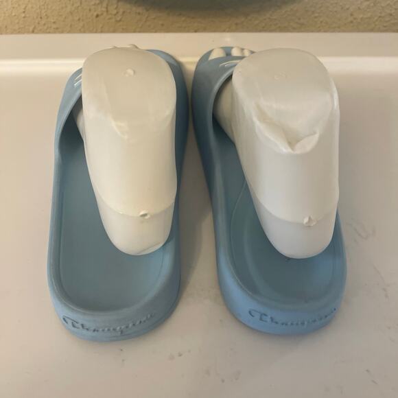 Unisex Slides Champion Sandals Women Size 9 Boys 7 Mint Light Blue - Picture 3 of 6